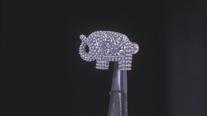 Sterling Silver Textured Elephant Ring Video Thumbnail