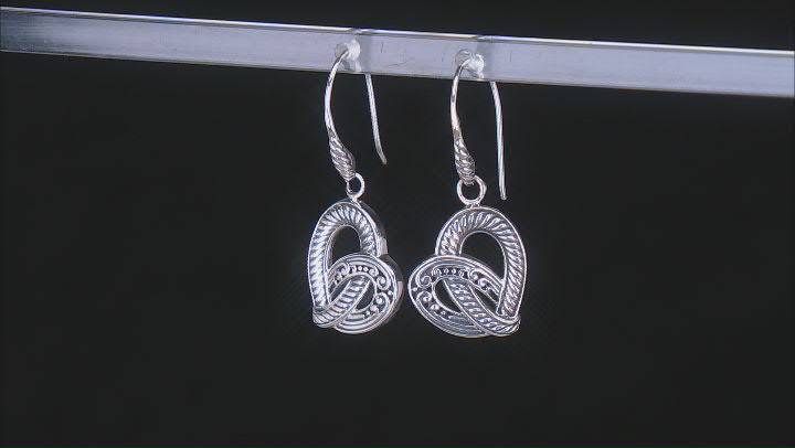 Sterling Silver Intertwined Heart Earrings Video Thumbnail