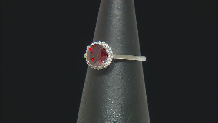 Red And White Cubic Zirconia Rhodium Over Sterling Silver Ring 2.25ctw Video Thumbnail