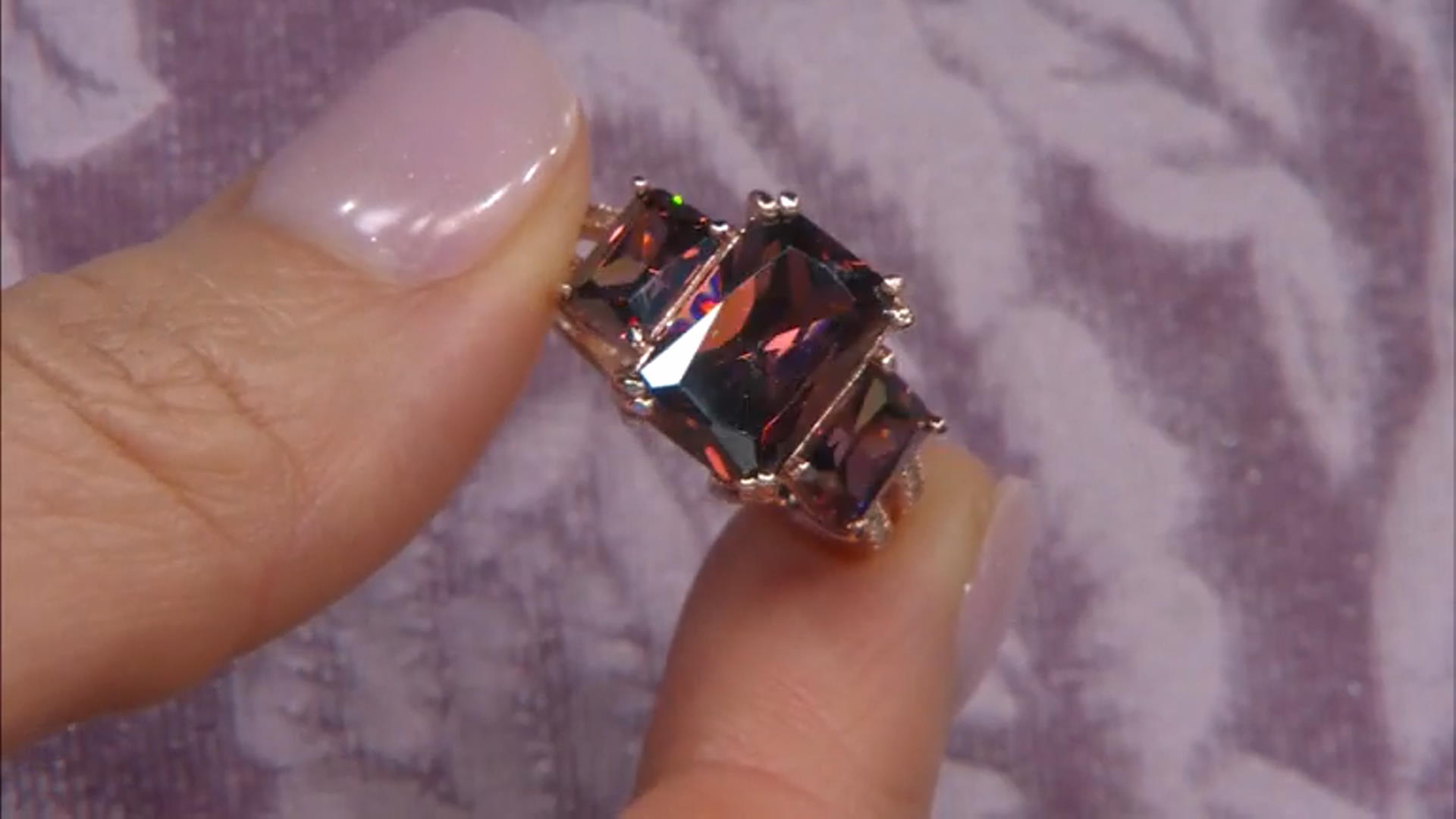 Blush And White Cubic Zirconia 18k Rose Gold Over Silver Ring 9.75ctw Video Thumbnail