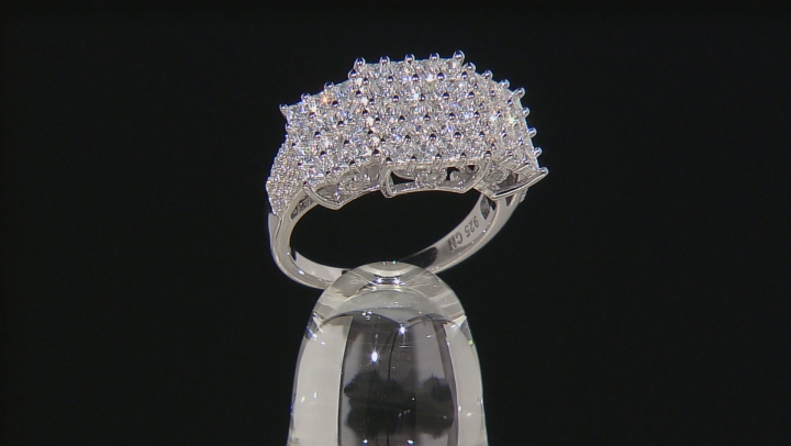 White Cubic Zirconia Rhodium Over Sterling Silver Ring 4.88ctw Video Thumbnail