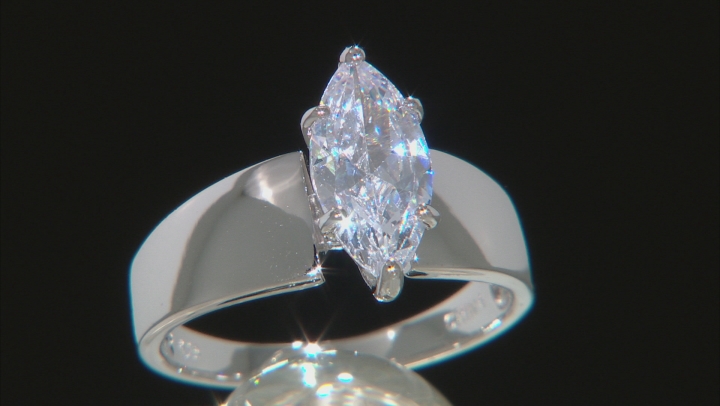 White Cubic Zirconia Rhodium Over Sterling Silver Ring 2.45ctw Video Thumbnail