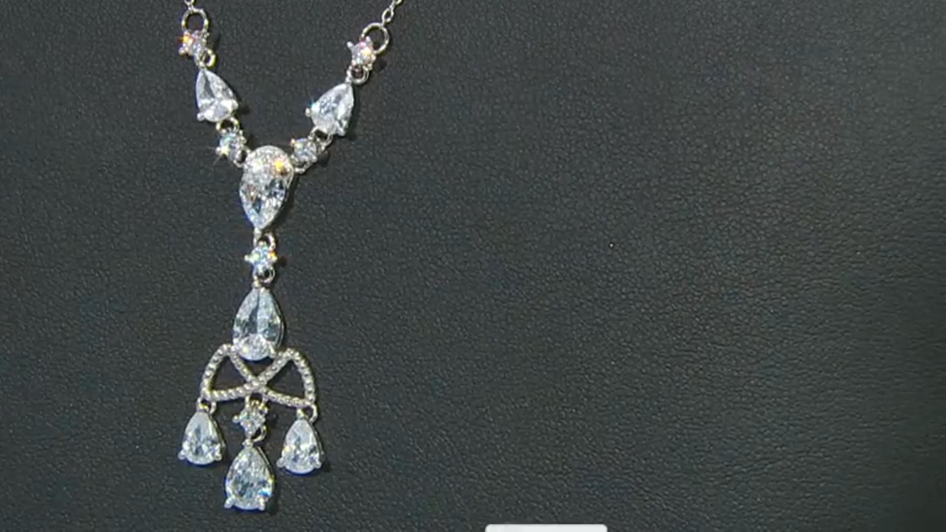 White Cubic Zirconia Rhodium Over Sterling Silver Necklace 5.28ctw Video Thumbnail