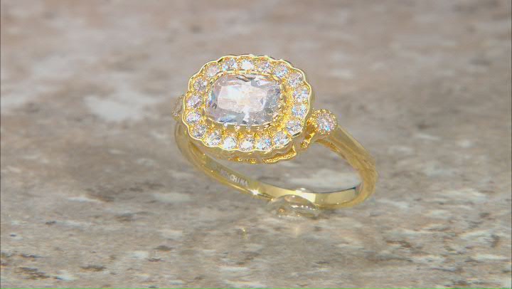 White Cubic Zirconia 18K Yellow Gold Over Sterling Silver Ring 2.83ctw Video Thumbnail