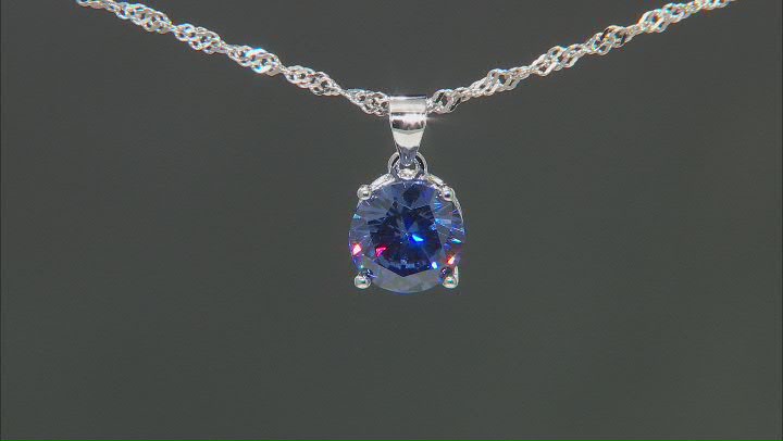 Blue And White Cubic Zirconia Platinum Over Sterling Silver Jewelry Set 12.19ctw Video Thumbnail