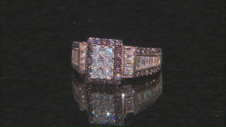 White And Mocha Cubic Zirconia 18k Rose Gold Over Sterling Silver Ring 2.72ctw Video Thumbnail