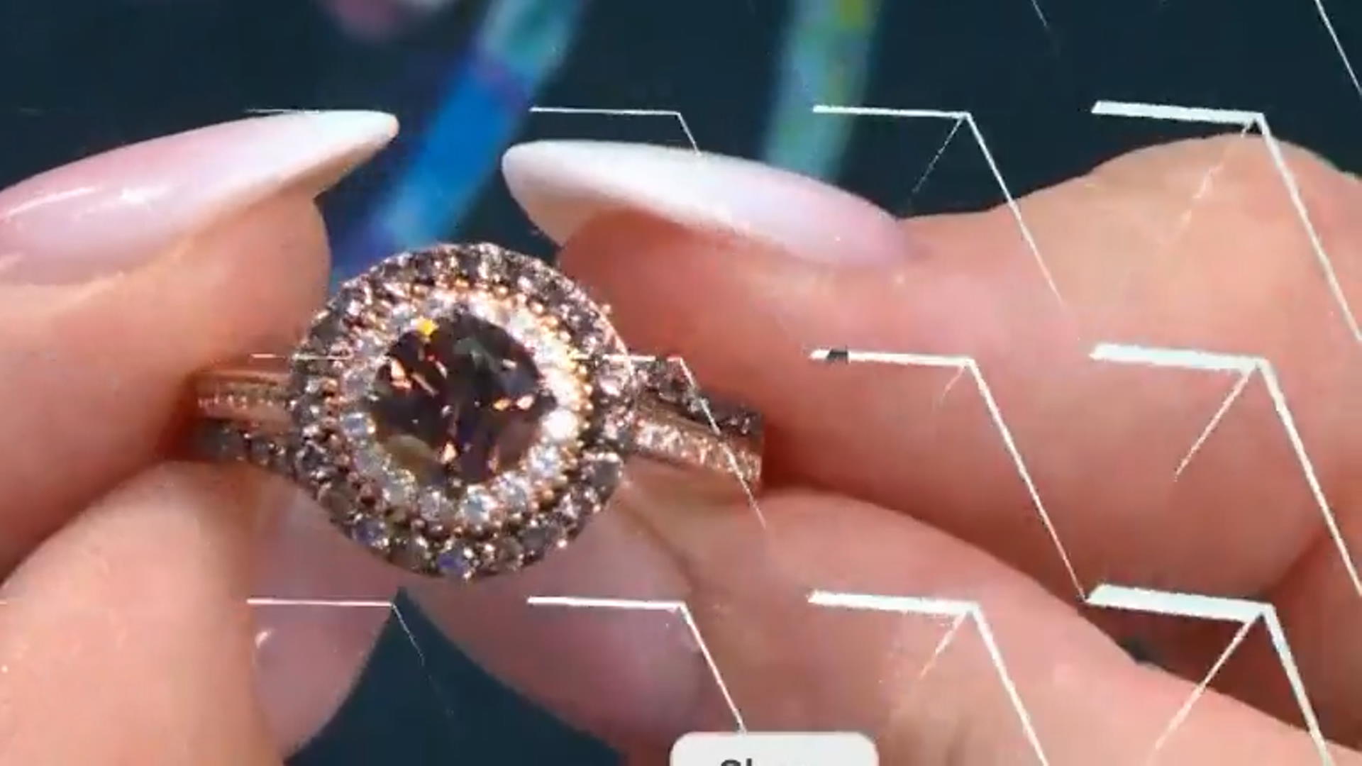 Mocha And White Cubic Zirconia Black Rhodium Over Silver and 18k Rose Gold Over Silver Ring 2.84ctw Video Thumbnail