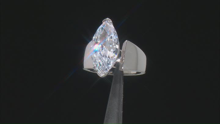 White Cubic Zirconia Platinum Over Sterling Silver Ring 8.65ctw Video Thumbnail