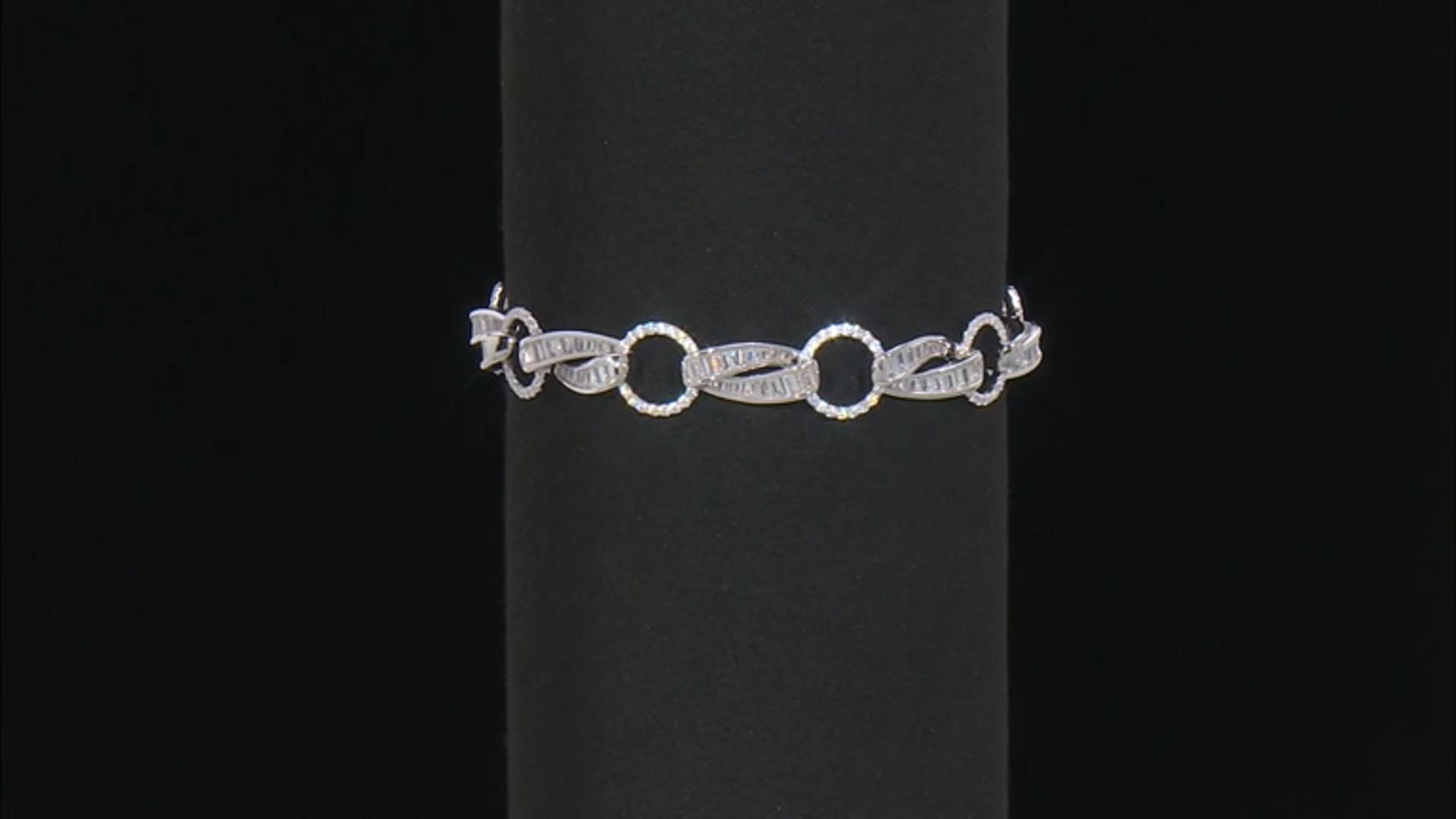 White Cubic Zirconia Rhodium Over Sterling Silver Tennis Bracelet 8.48ctw Video Thumbnail