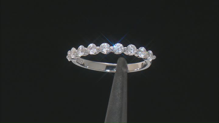 White Cubic Zirconia Rhodium Over Sterling Silver Ring With Band 7.88ctw Video Thumbnail