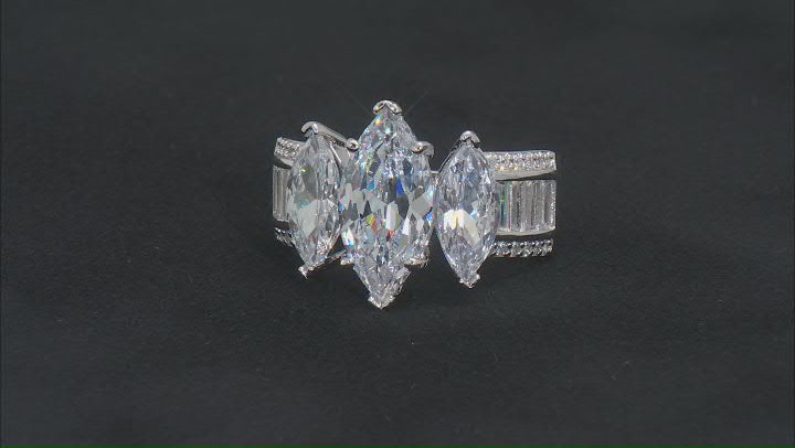 White Cubic Zirconia Rhodium Over Sterling Silver Ring 7.99ctw Video Thumbnail