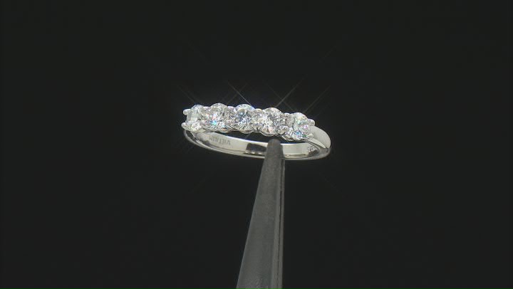 White Cubic Zirconia Platinum Over Sterling Silver Ring And Hoop Set in Light Up Heart Box 3.65ctw Video Thumbnail