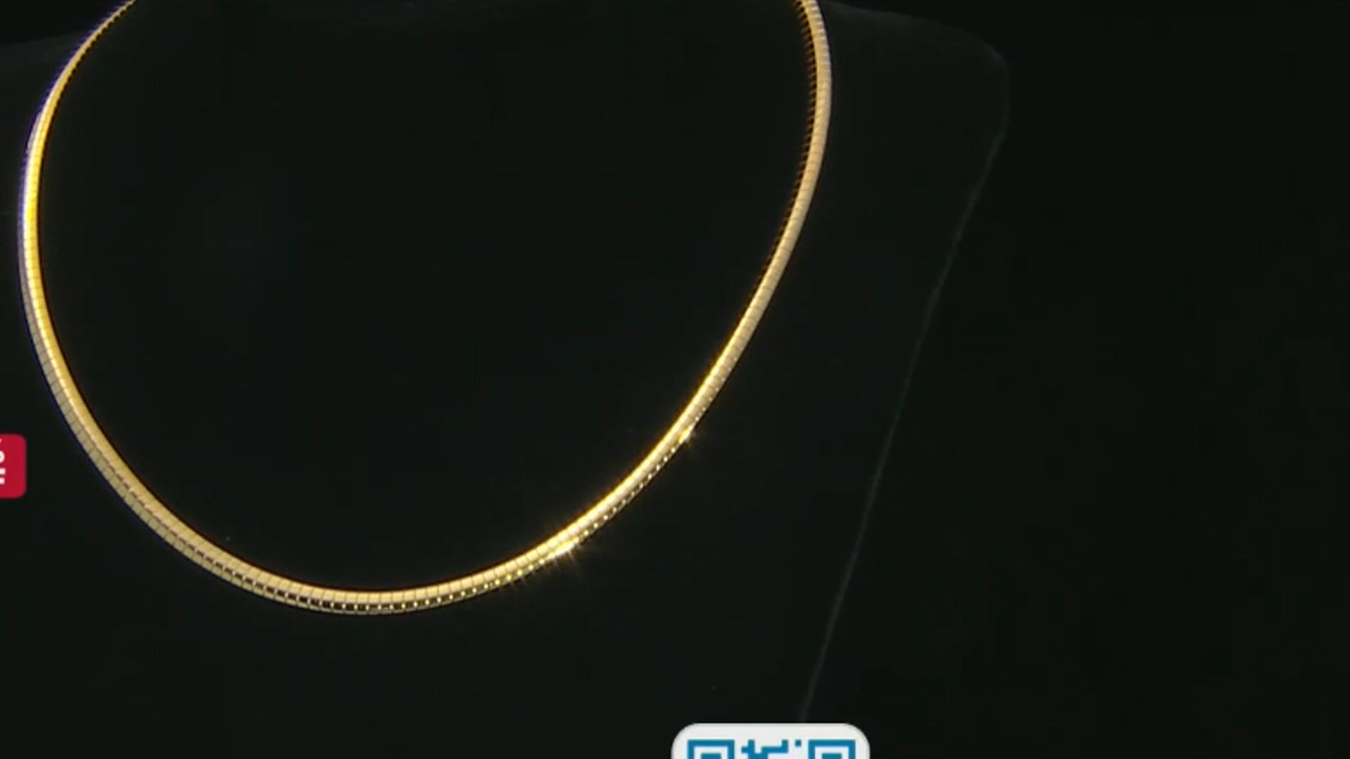 18k Yellow Gold Over Bronze Omega Necklace 18 inch 4mm Video Thumbnail