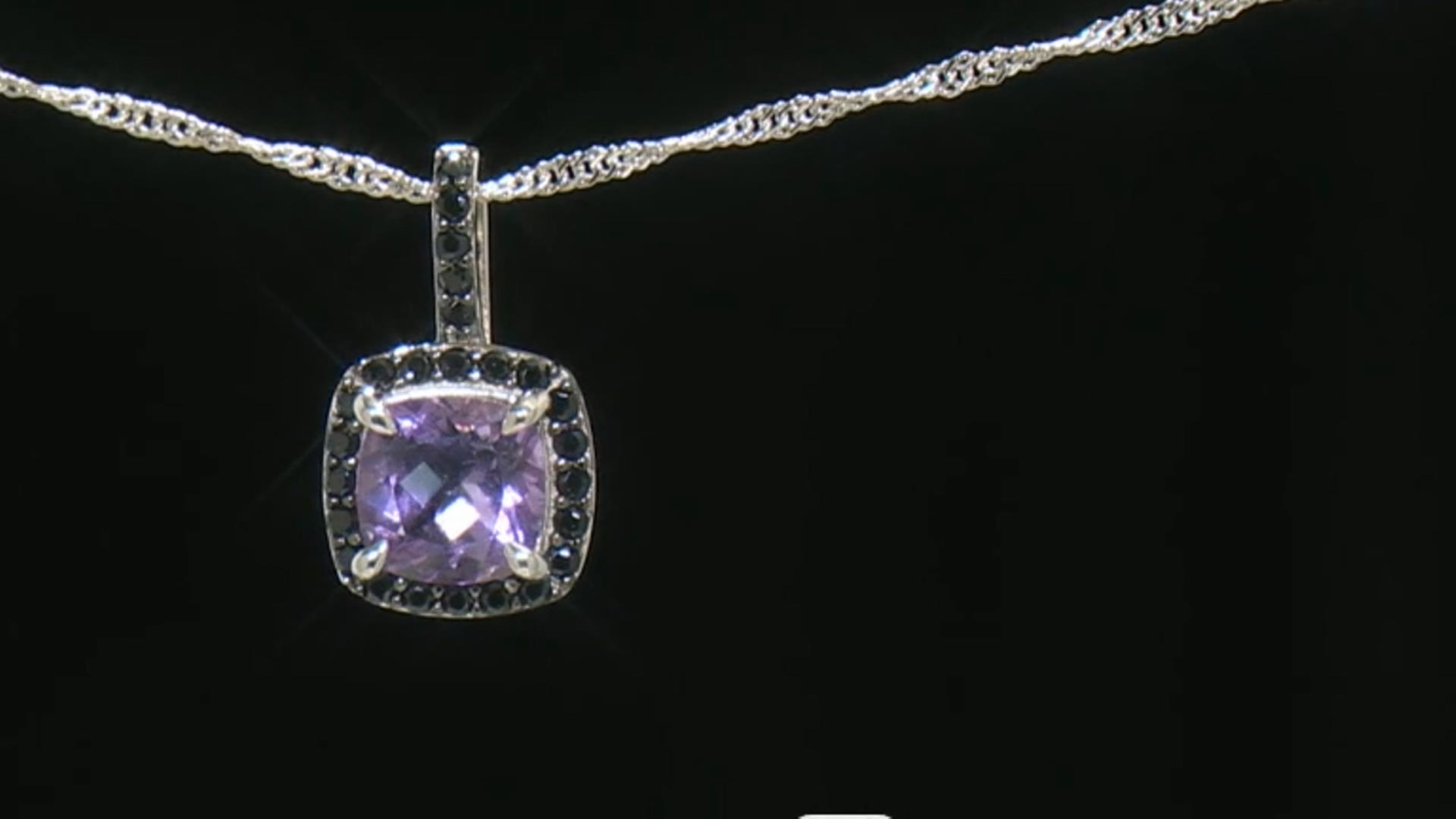 Purple Brazilian Amethyst Rhodium Over Sterling Silver Pendant With Chain 1.85ctw Video Thumbnail