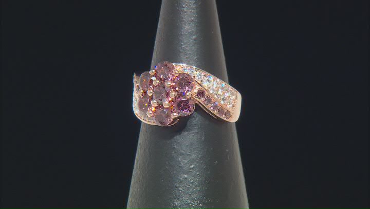 Blush And White Cubic Zirconia 18K Rose Gold Over Sterling Silver Ring 4.00ctw Video Thumbnail