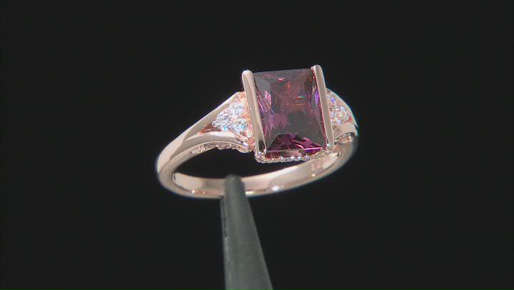 Blush And White Cubic Zirconia 18K Rose Gold Over Sterling Silver Ring 4.13ctw Video Thumbnail