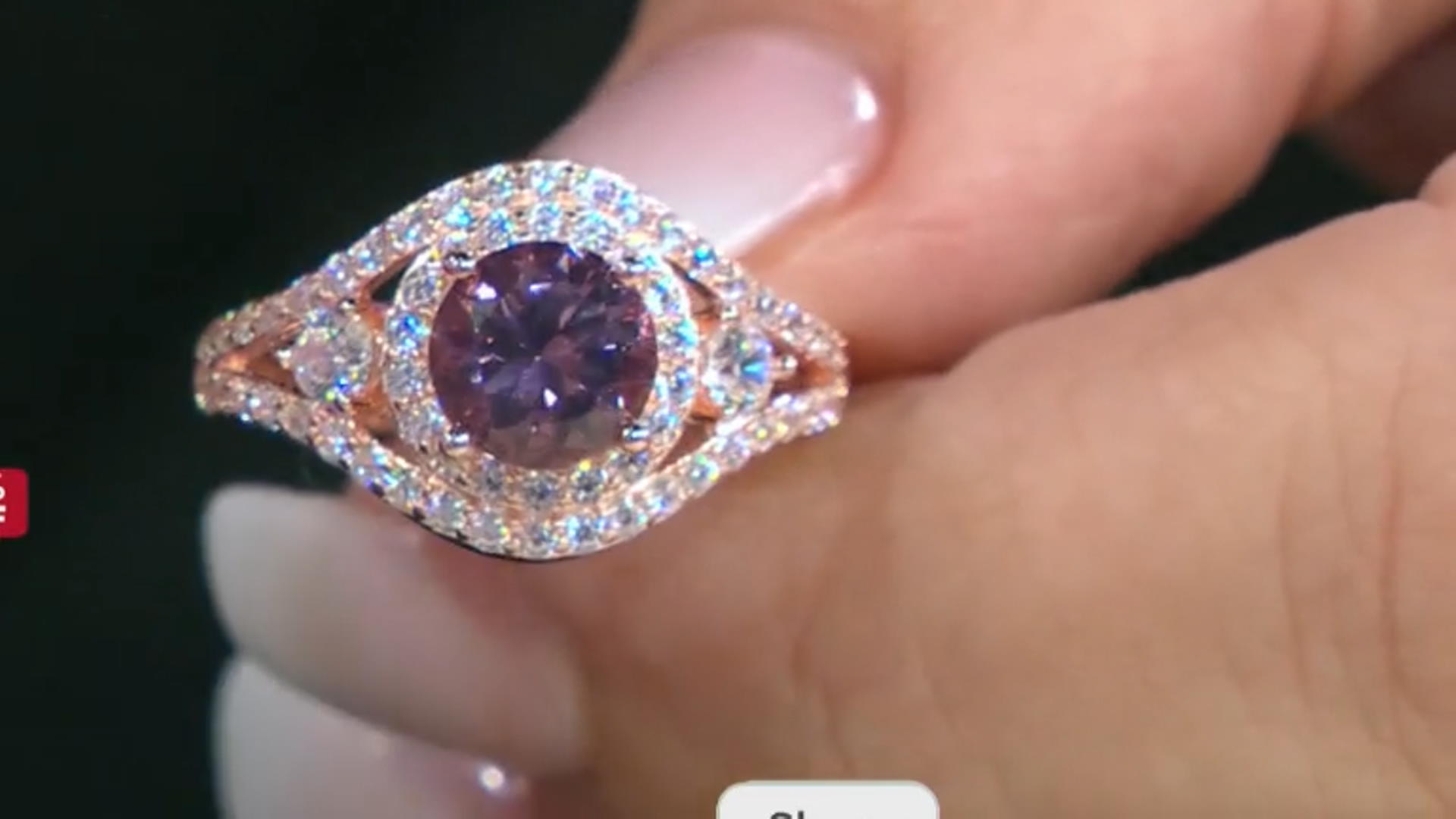 Blush Zircon Simulant And White Cubic Zirconia 18k Rose Gold Over Sterling Silver Ring 2.69ctw Video Thumbnail