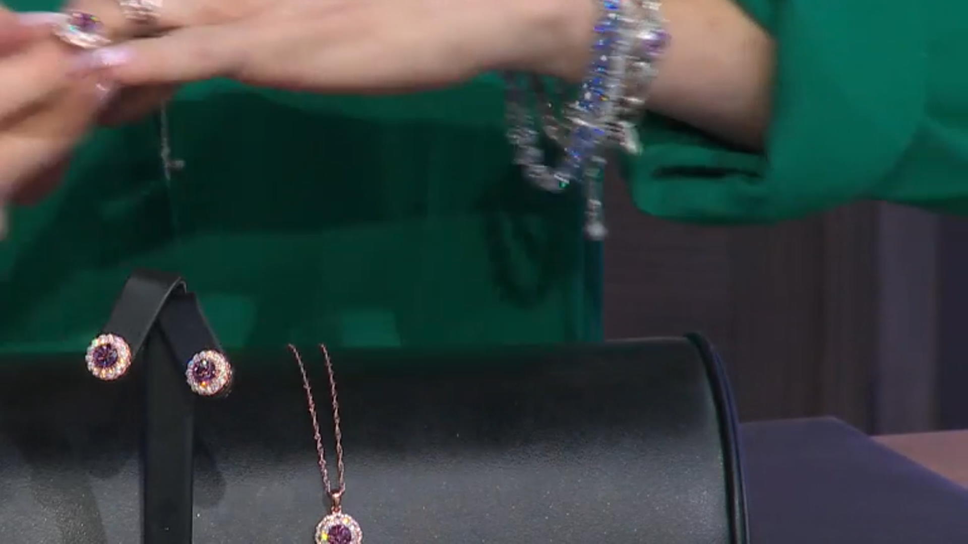 Blush Zircon Simulant And White Cubic Zirconia 18k Rose Gold Over Sterling Silver Earrings 6.68ctw Video Thumbnail