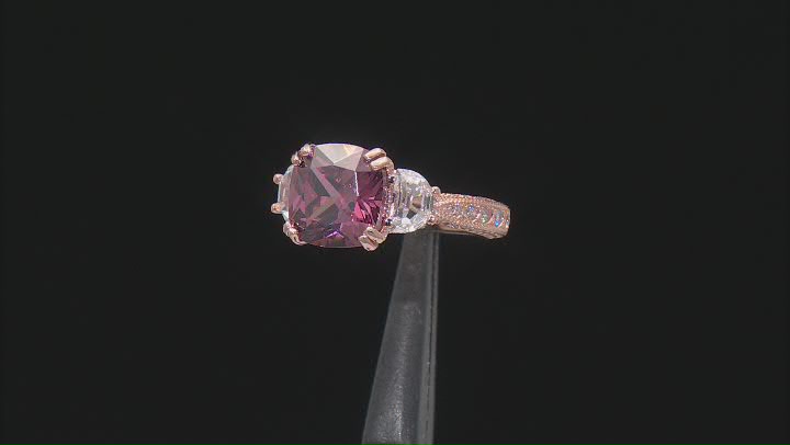 Blush And White Cubic Zirconia 18k Rose Gold Over Sterling Silver Ring 10.57ctw Video Thumbnail