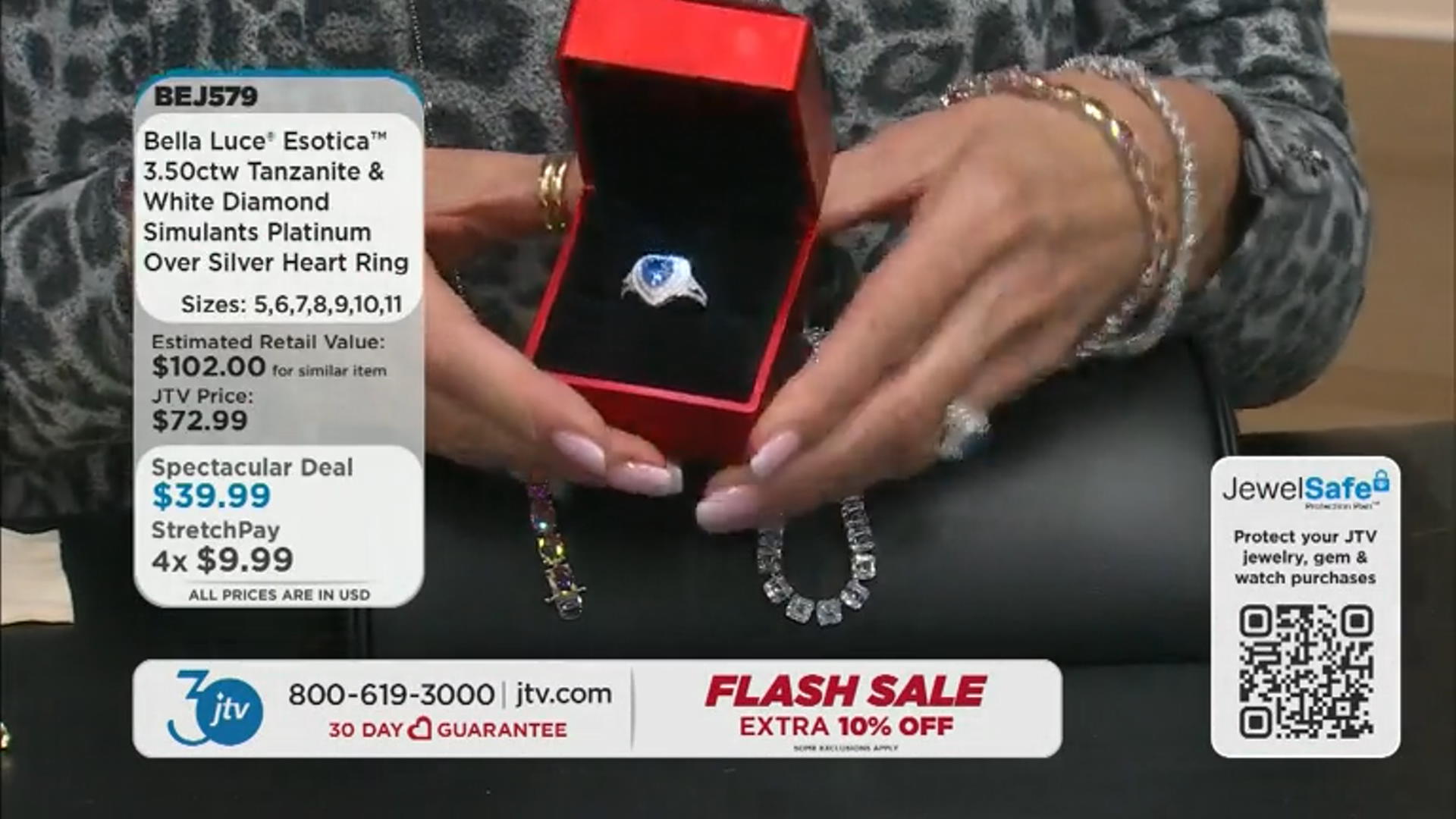 Blue And White Cubic Zirconia Platinum Over Sterling Silver Heart Ring 3.50ctw Video Thumbnail