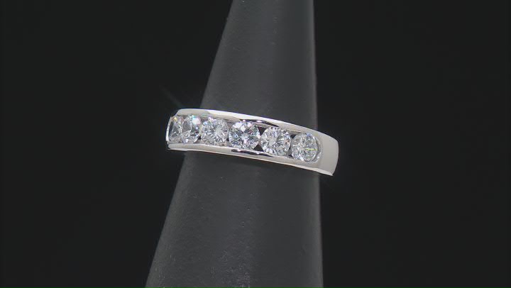 White Cubic Zirconia Rhodium Over Sterling Silver Ring Set 10.20ctw Video Thumbnail
