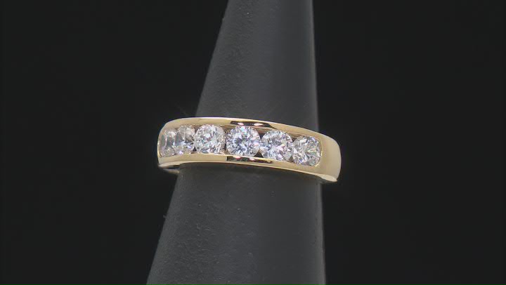 White Cubic Zirconia 18k Yellow Gold Over Sterling Silver Ring Set 10.20ctw Video Thumbnail