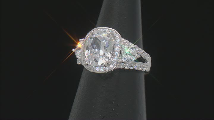 White Cubic Zirconia Rhodium Over Sterling Silver Ring 7.88ctw Video Thumbnail