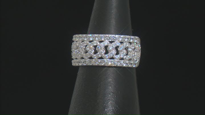 White Cubic Zirconia Rhodium Over Sterling Silver Ring 2.20ctw Video Thumbnail