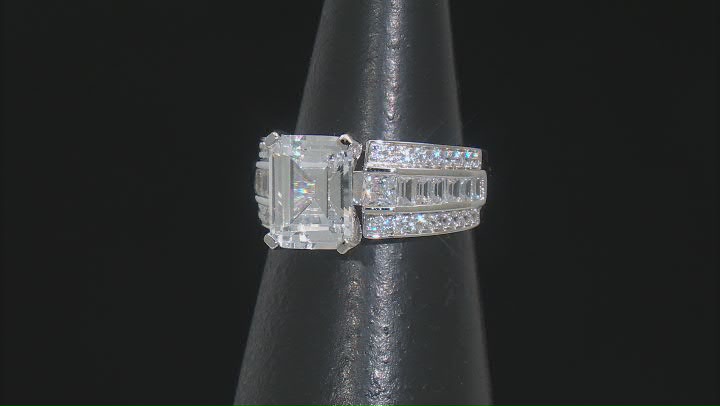 White Cubic Zirconia Rhodium Over Sterling Silver Ring 6.84ctw DEW) Video Thumbnail