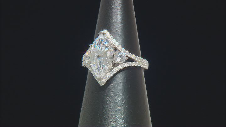 White Cubic Zirconia Rhodium Over Sterling Silver Ring 7.12ctw Video Thumbnail