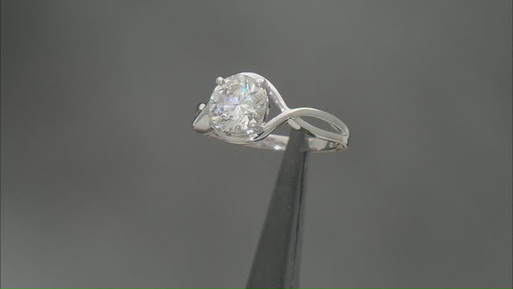 White Cubic Zirconia Rhodium Over Sterling Silver Ring 3.50ctw Video Thumbnail