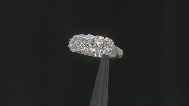 White Cubic Zirconia Rhodium Over Sterling Silver Ring 3.04ctw Video Thumbnail