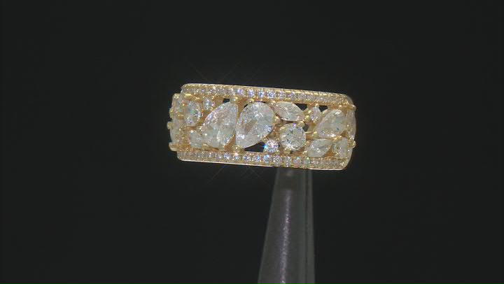 White Cubic Zirconia 18k Yellow Gold Over Sterling Silver Ring 3.14ctw Video Thumbnail