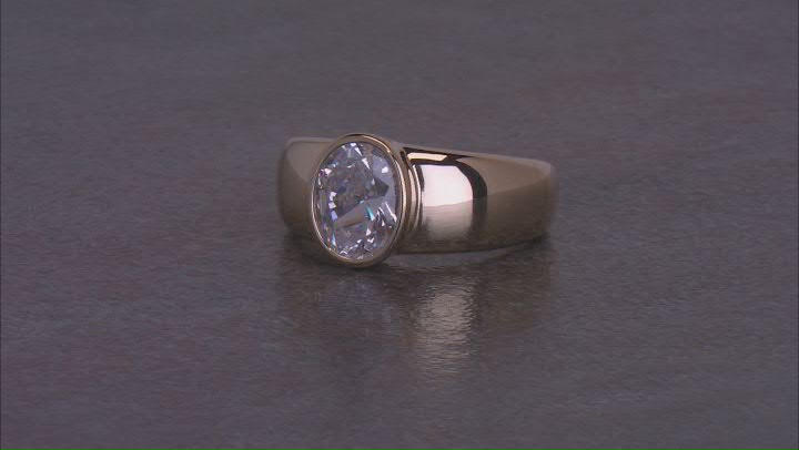 White Cubic Zirconia 18k Yellow Gold Over Sterling Silver Ring 3.16ctw Video Thumbnail