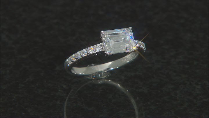 White Cubic Zirconia Rhodium Over Sterling Silve Ring With Band 7.95ctw Video Thumbnail