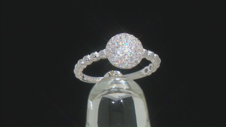 White Cubic Zirconia Rhodium Over Sterling Silver Ring And Earring Set 2.11ctw Video Thumbnail