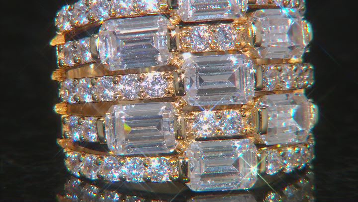 Cubic Zirconia 18k Yellow Gold Over Sterling Silver 8.04ctw  (5.88 DEW) Video Thumbnail