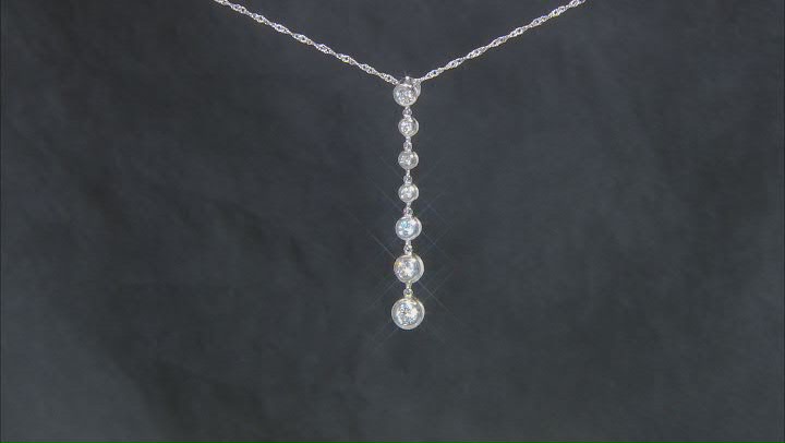 White Cubic Zirconia Rhodium Over Silver Pendant With Chain Video Thumbnail