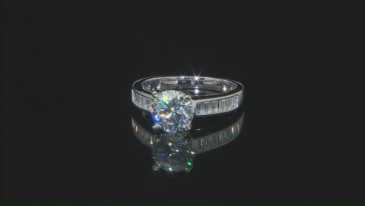 White Cubic Zirconia Rhodium Over Sterling Silver Ring And Earring Set 10.37ctw Video Thumbnail