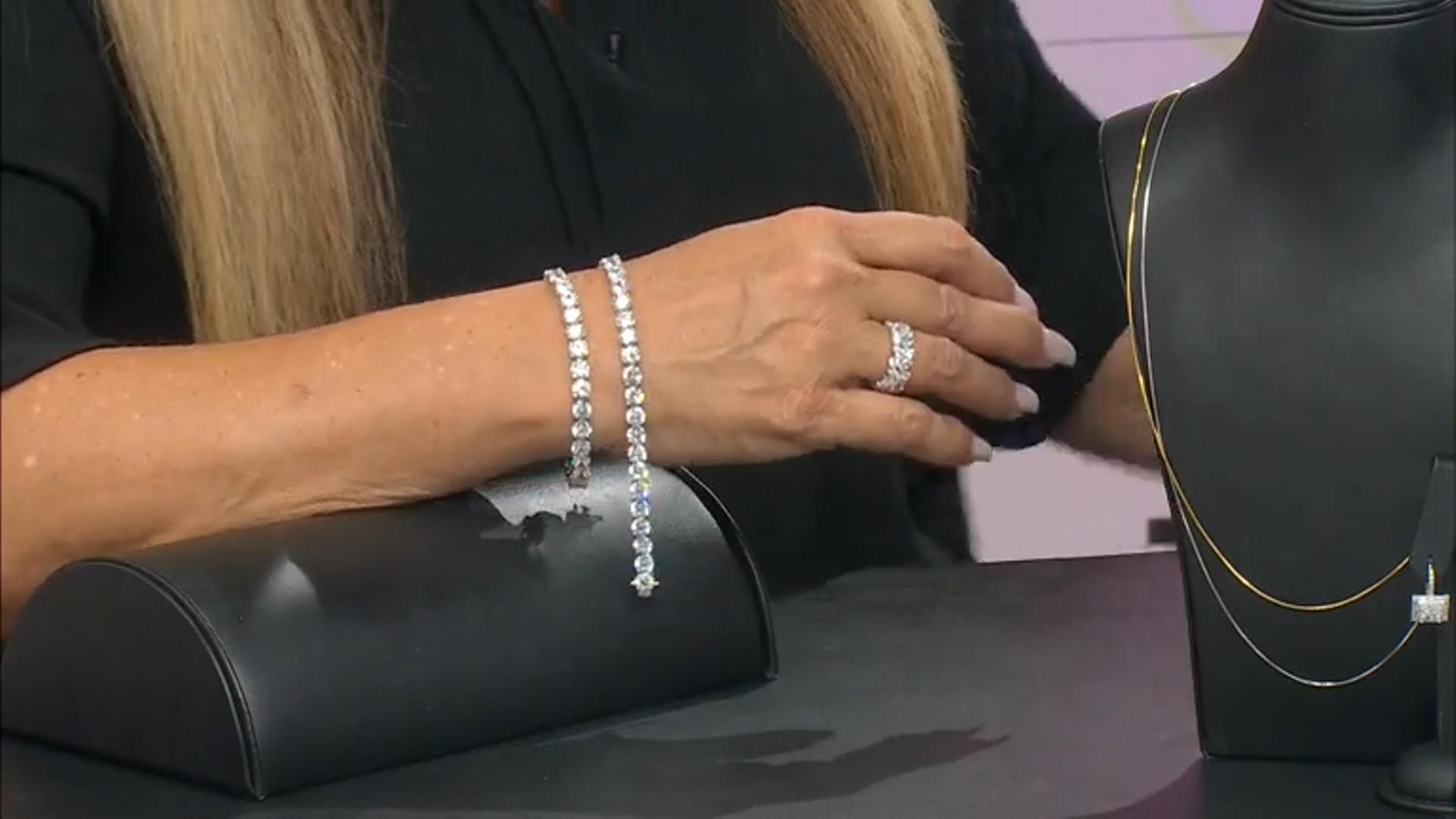 White Cubic Zirconia Rhodium Over Sterling Silver Bracelet (23.52ctw DEW) Video Thumbnail