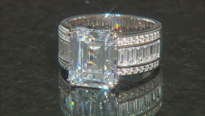 Cubic Zirconia Rhodium Over Sterling Silver Ring (7.89ctw DEW) Video Thumbnail