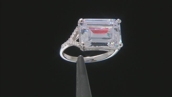 White Cubic Zirconia Rhodium Over Silver Ring (8.72ctw DEW) Video Thumbnail