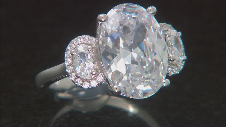 White Cubic Zirconia Rhodium Over Silver Ring (5.03ctw DEW) Video Thumbnail