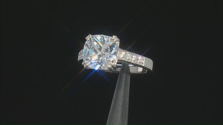 White Cubic Zirconia Rhodium Over Sterling Silver Ring 8.24ctw Video Thumbnail
