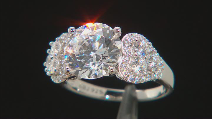 White Cubic Zirconia Rhodium Over Sterling Silver Ring 9.00ctw Video Thumbnail