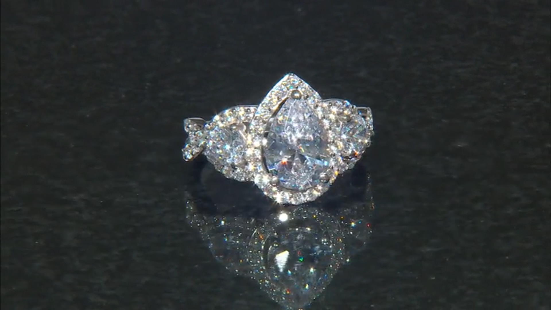 White Cubic Zirconia Platinum Over Sterling Silver 2 Ring Set 9.17ctw Video Thumbnail