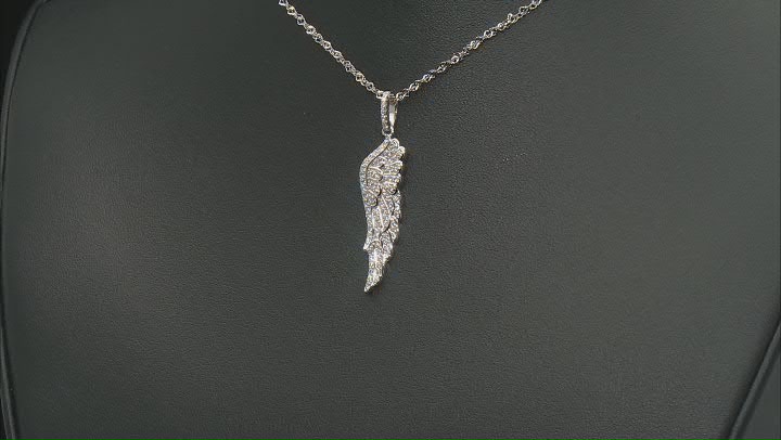 White Cubic Zirconia Rhodium Over Sterling Silver Pendant With Chain 1.21ctw Video Thumbnail