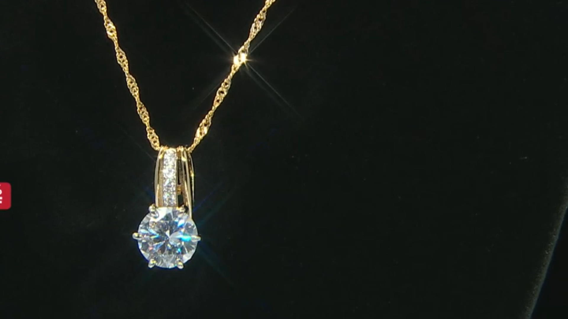 White Cubic Zirconia Rhodium and 18k Yellow Gold Over Sterling Silver Pendant With Chain 6.29ctw