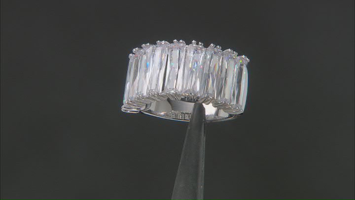 White Cubic Zirconia Rhodium Over Sterling Silver Ring 10.35ctw Video Thumbnail