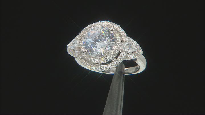 White Cubic Zirconia Rhodium Over Sterling Silver Ring 8.03ctw Video Thumbnail
